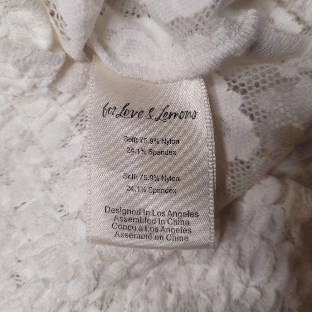 For Love & Lemons White Lace Peasant Blouse - Picture 7 of 13